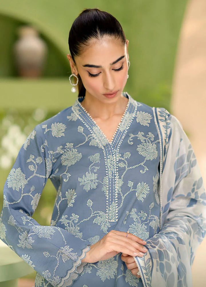 Artisan by Seran Embroidered Lawn Suit Unstitched 3 Piece SRN25A D-08 Aegean - Summer Collection