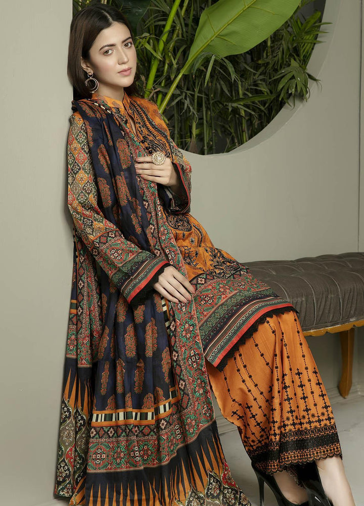 Arwa by Adan's Libas Embroidered Lawn Suits Unstitched 3 Piece AL21AR-2 D-02 - Summer Collection