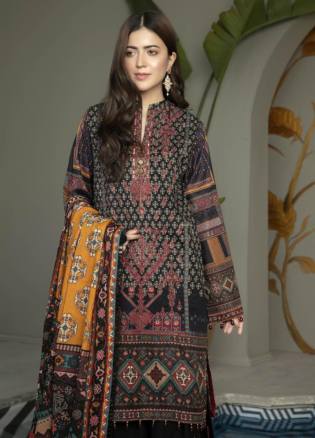 Arwa by Adan's Libas Embroidered Lawn Suits Unstitched 3 Piece AL21AR-2 D-04 - Summer Collection