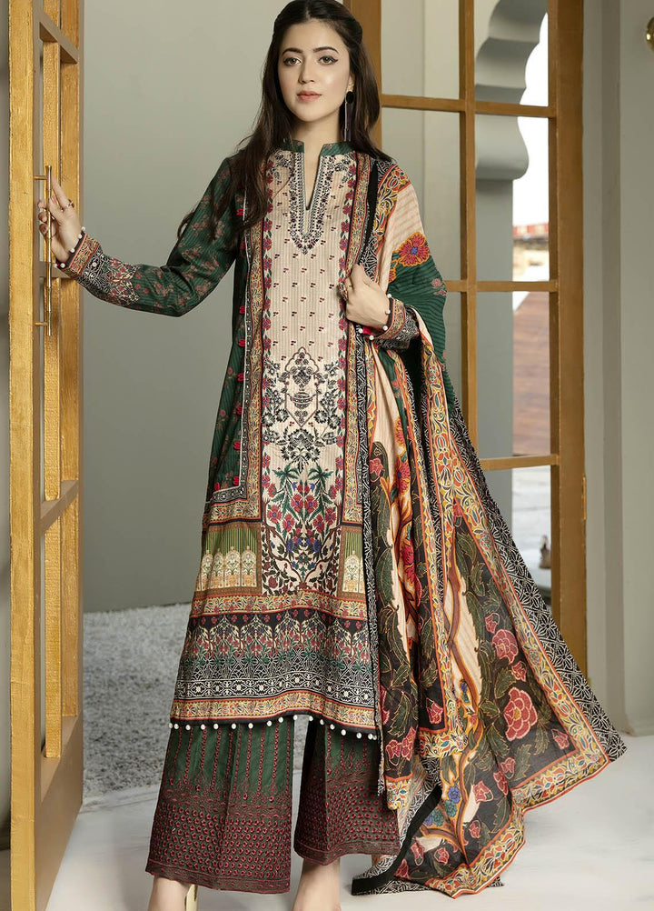 Arwa by Adan's Libas Embroidered Lawn Suits Unstitched 3 Piece AL21AR-2 D-06 - Summer Collection