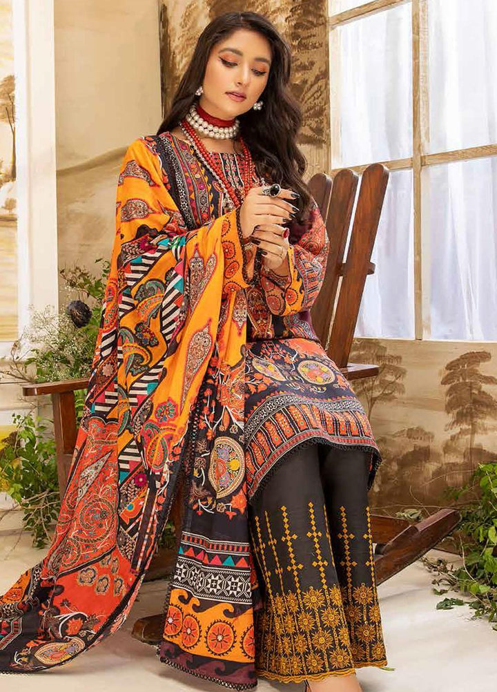 Arwa by Adan's Libas Embroidered Lawn Suits Unstitched 3 Piece AL21AR-3 D-02 - Summer Collection
