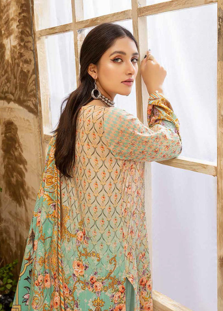 Arwa by Adan's Libas Embroidered Lawn Suits Unstitched 3 Piece AL21AR-3 D-03 - Summer Collection