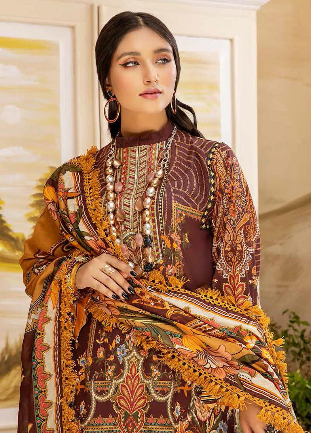 Arwa by Adan's Libas Embroidered Lawn Suits Unstitched 3 Piece AL21AR-3 D-08 - Summer Collection