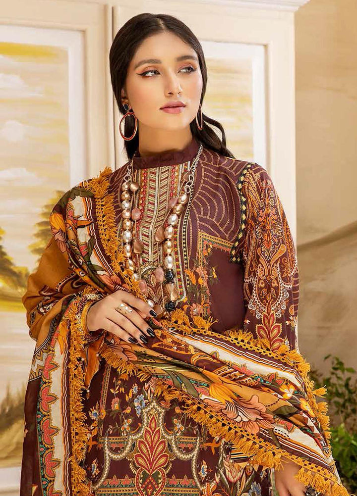 Arwa by Adan's Libas Embroidered Lawn Suits Unstitched 3 Piece AL21AR-3 D-08 - Summer Collection