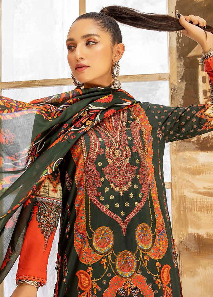 Arwa by Adan's Libas Embroidered Lawn Suits Unstitched 3 Piece AL21AR-3 D-10 - Summer Collection