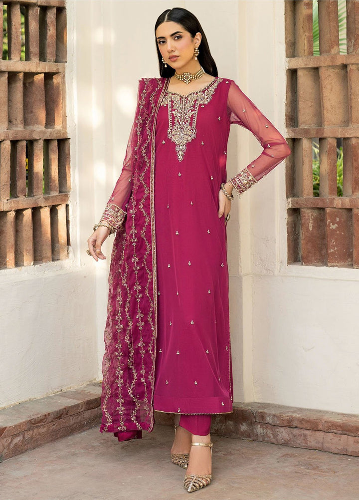 Arzou by Zarif Embroidered Net Suits Unstitched 3 Piece ZR25UF HW-01 Remi - Formal Collection