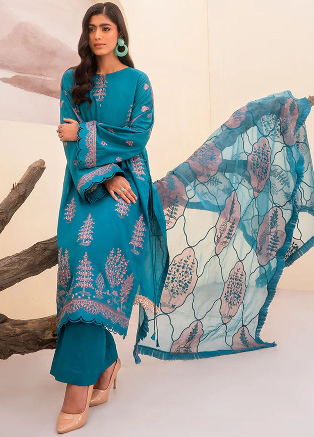 Arzu by Humdum Embroidered Lawn Suits Unstitched 3 Piece HD24AZ AL07 - Summer Collection