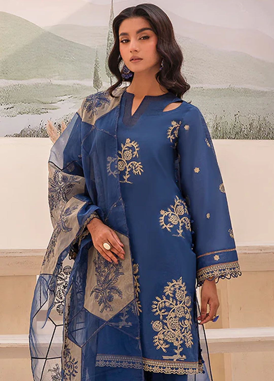 Arzu by Humdum Embroidered Lawn Suits Unstitched 3 Piece HD24AZ AL10 - Summer Collection