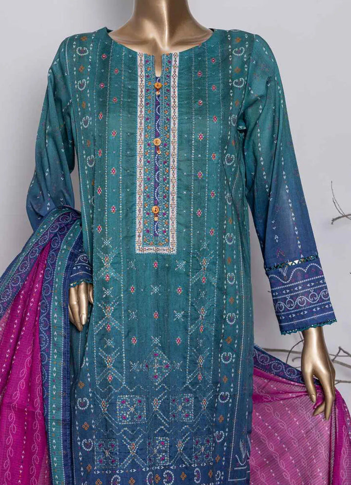 Asasa By HZ Textile Embroidered Lawn Suit Unstitched 3 Piece HZ24A AEL-46 Vol-04 - Summer Collection