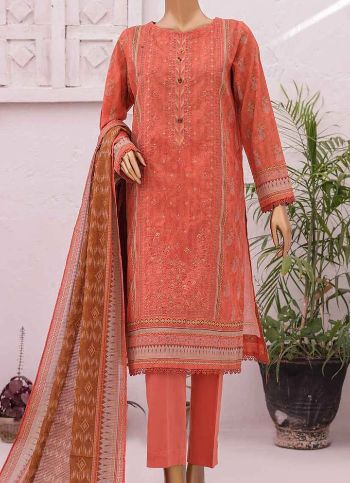 Asasa By HZ Textile Embroidered Lawn Suit Unstitched 3 Piece HZ24A AEL-51 Vol-03 - Summer Collection