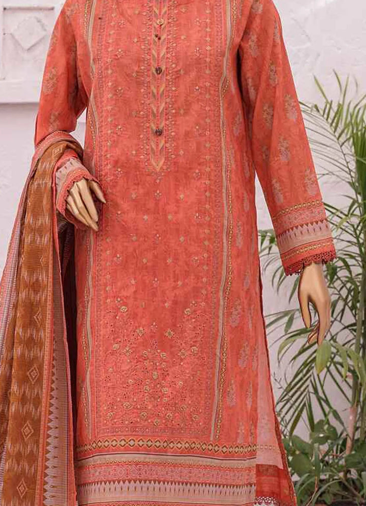 Asasa By HZ Textile Embroidered Lawn Suit Unstitched 3 Piece HZ24A AEL-51 Vol-03 - Summer Collection