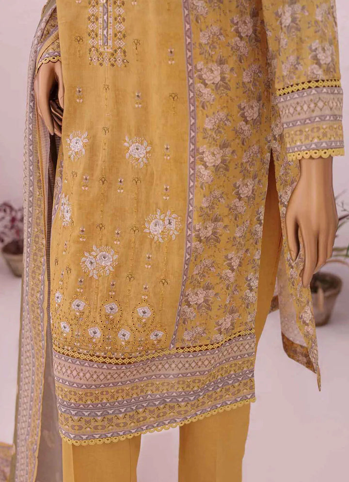 Asasa By HZ Textile Embroidered Lawn Suit Unstitched 3 Piece HZ24A AEL-55 Vol-03 - Summer Collection
