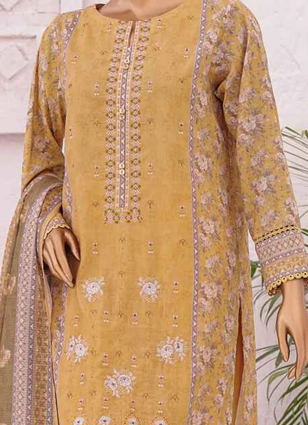 Asasa By HZ Textile Embroidered Lawn Suit Unstitched 3 Piece HZ24A AEL-55 Vol-03 - Summer Collection
