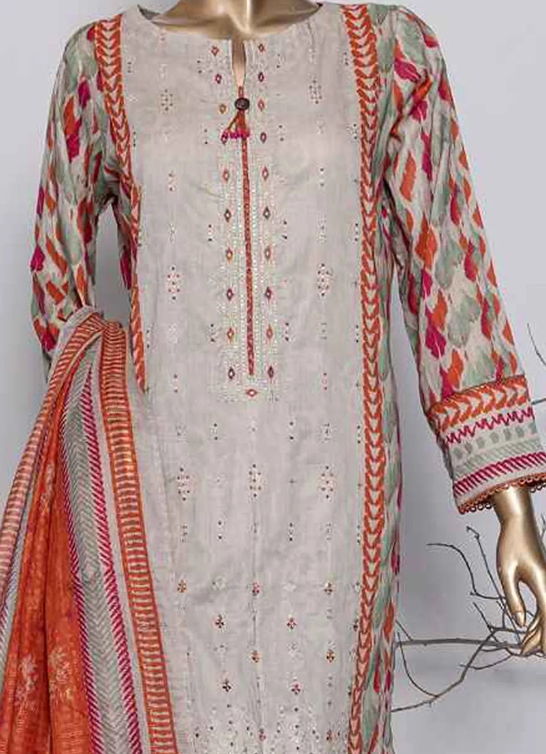 Asasa By HZ Textile Embroidered Lawn Suit Unstitched 3 Piece HZ24A AEL-65 Vol-04 - Summer Collection