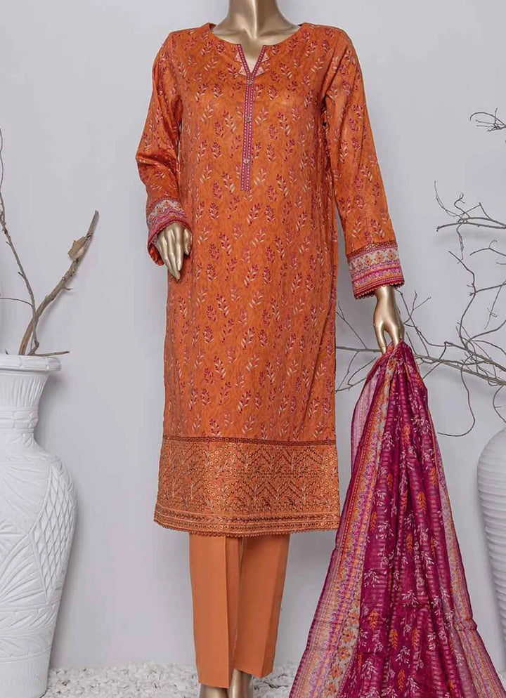 Asasa By HZ Textile Embroidered Lawn Suit Unstitched 3 Piece HZ24A AEL-67 Vol-04 - Summer Collection