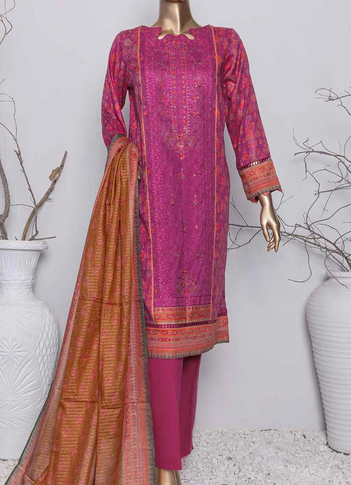 Asasa By HZ Textile Embroidered Lawn Suit Unstitched 3 Piece HZ24A AEL-71 Vol-04 - Summer Collection