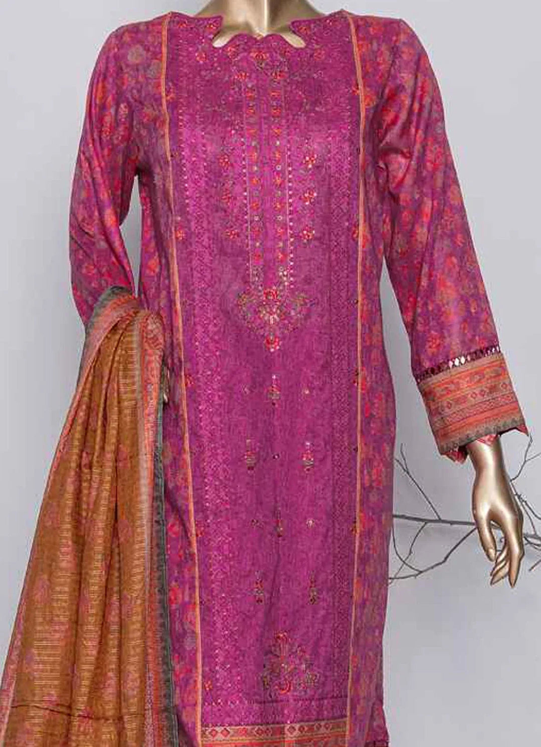 Asasa By HZ Textile Embroidered Lawn Suit Unstitched 3 Piece HZ24A AEL-71 Vol-04 - Summer Collection