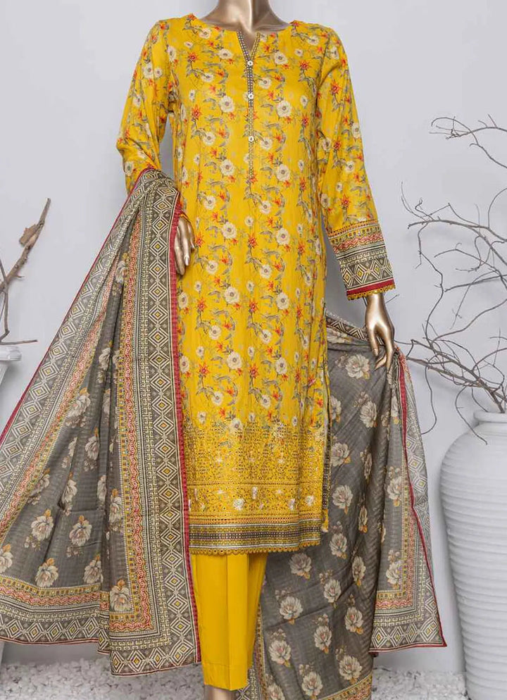 Asasa By HZ Textile Embroidered Lawn Suit Unstitched 3 Piece HZ24A AEL-72 Vol-04 - Summer Collection