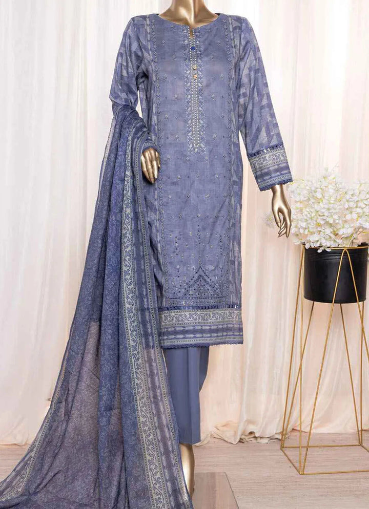 Asasa By HZ Textile Embroidered Lawn Suit Unstitched 3 Piece HZ24A AEL-86 Vol-05 - Summer Collection