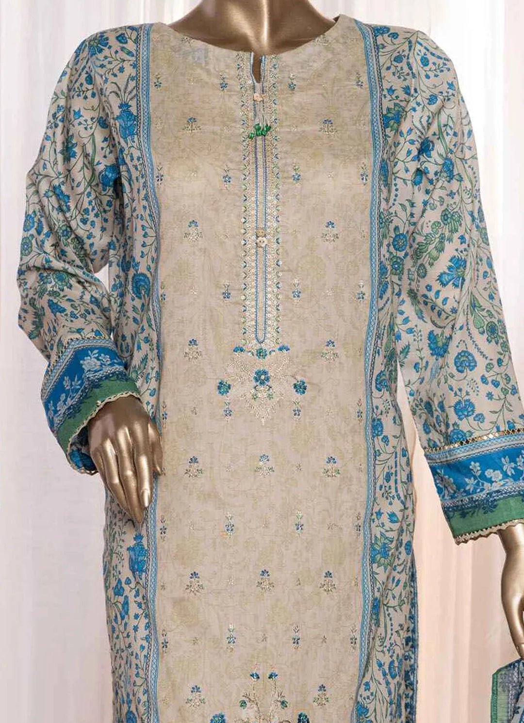 Asasa By HZ Textile Embroidered Lawn Suit Unstitched 3 Piece HZ24A AEL-88 Vol-05 - Summer Collection