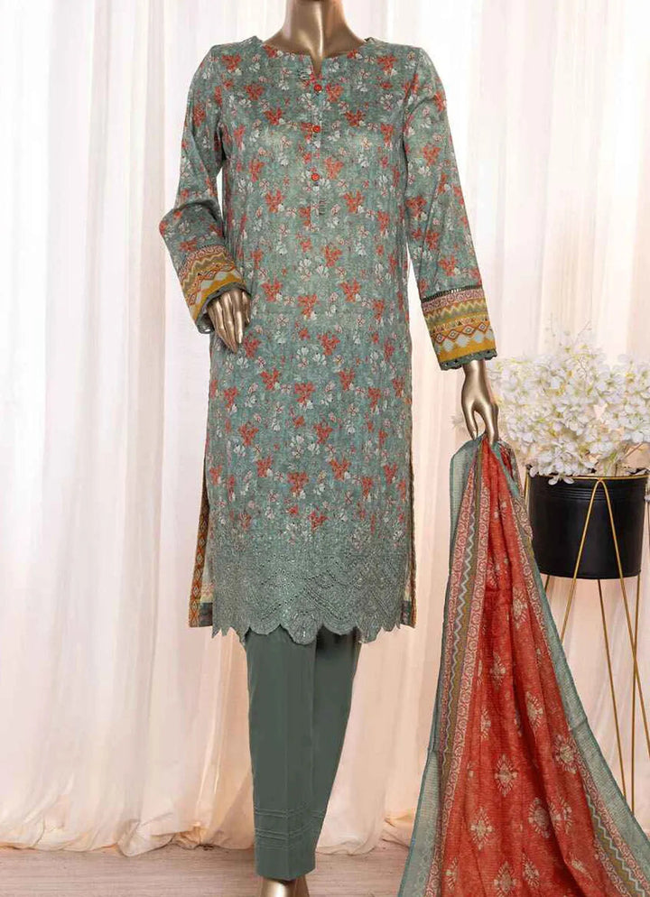 Asasa By HZ Textile Embroidered Lawn Suit Unstitched 3 Piece HZ24A AEL-89 Vol-05 - Summer Collection