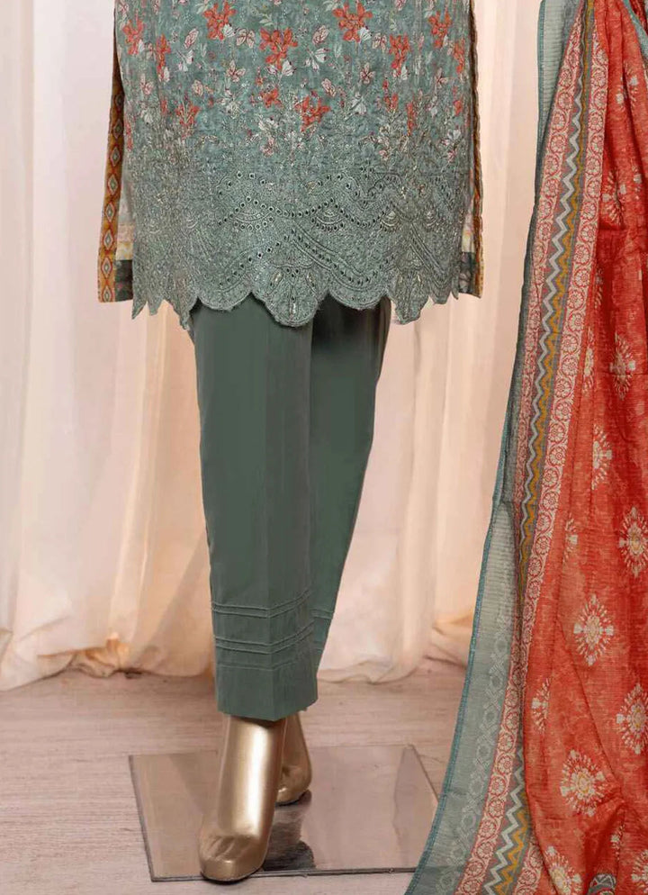 Asasa By HZ Textile Embroidered Lawn Suit Unstitched 3 Piece HZ24A AEL-89 Vol-05 - Summer Collection