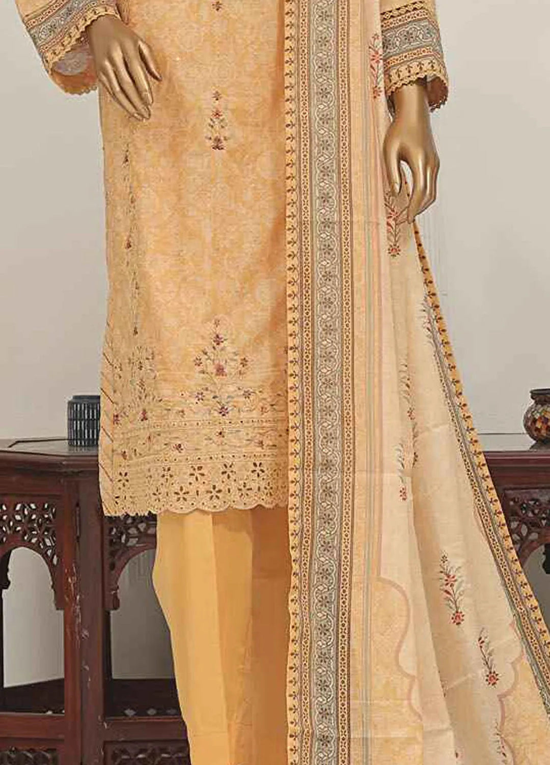 Asasa by HZ Textiles Embroidered Lawn Suits Unstitched 3 Piece HZ25AE AEL-233 - Summer Collection