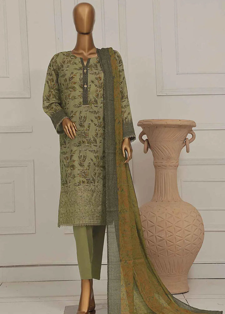 Asasa by HZ Textiles Embroidered Lawn Suits Unstitched 3 Piece HZ25AE AEL-256 - Summer Collection