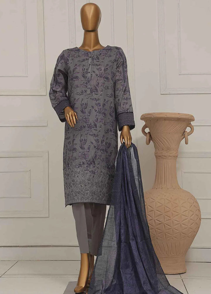 Asasa by HZ Textiles Embroidered Lawn Suits Unstitched 3 Piece HZ25AE AEL-257 - Summer Collection