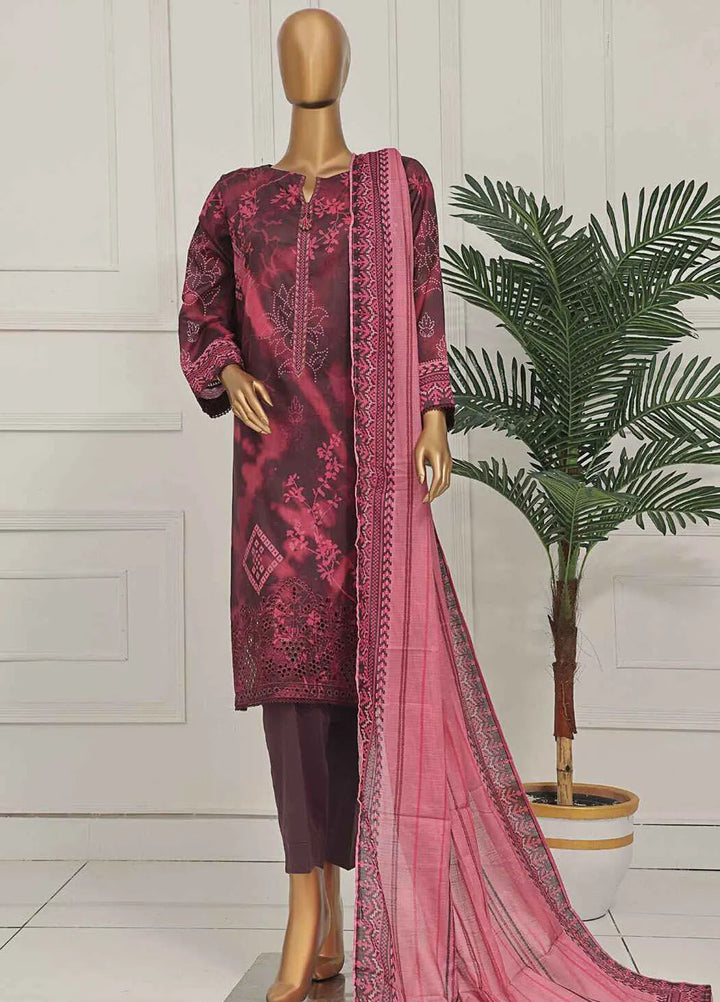 Asasa by HZ Textiles Embroidered Lawn Suits Unstitched 3 Piece HZ25AE AEL-258 - Summer Collection