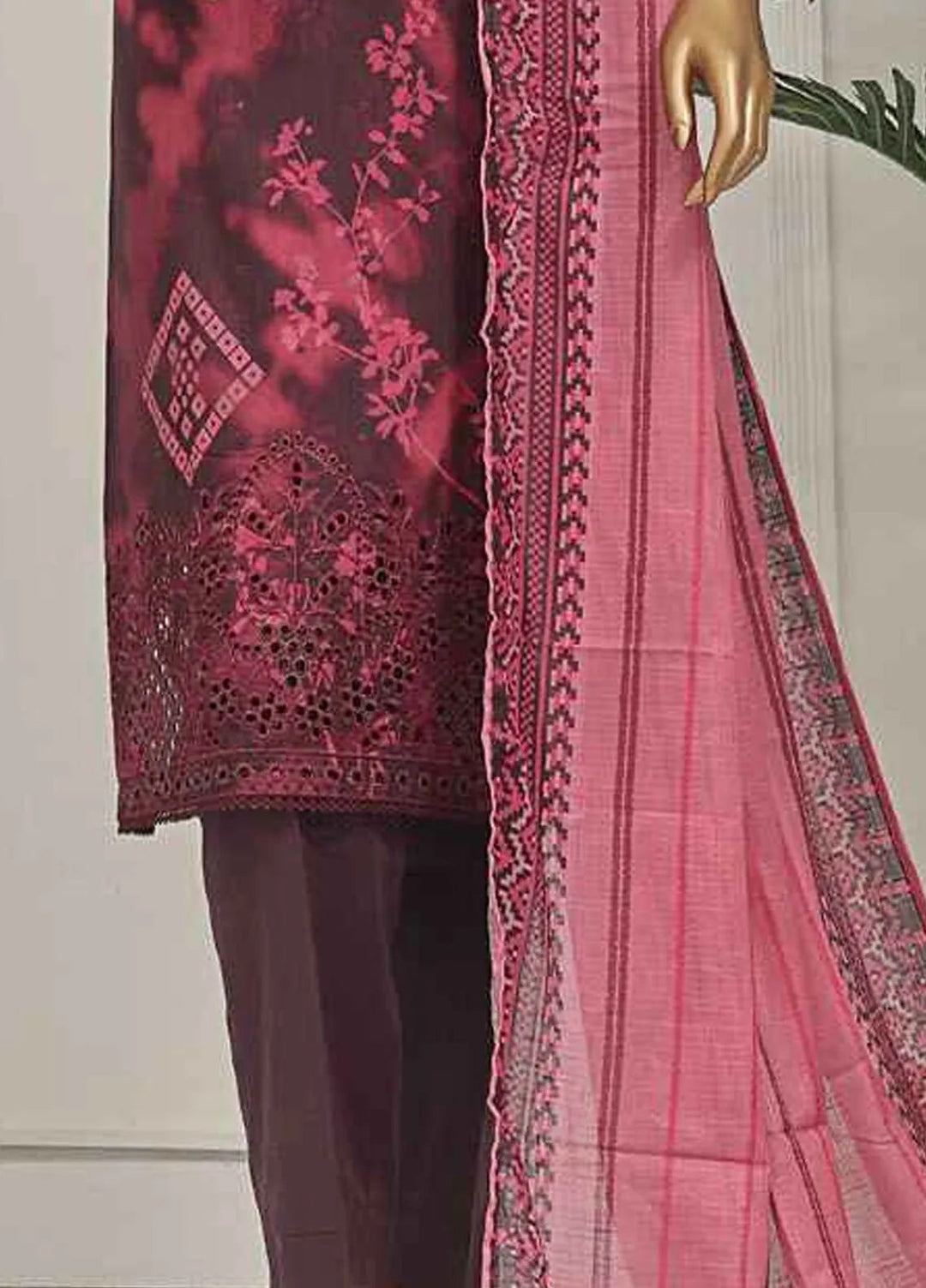 Asasa by HZ Textiles Embroidered Lawn Suits Unstitched 3 Piece HZ25AE AEL-258 - Summer Collection