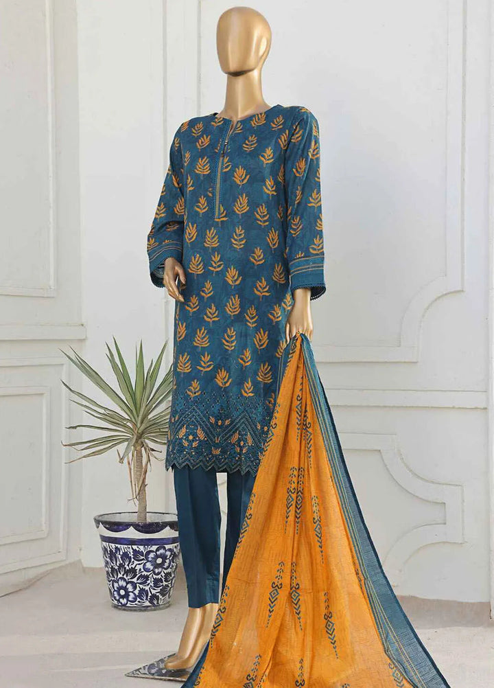 Asasa by HZ Textiles Embroidered Lawn Suits Unstitched 3 Piece HZ25AE AEL-260 - Summer Collection