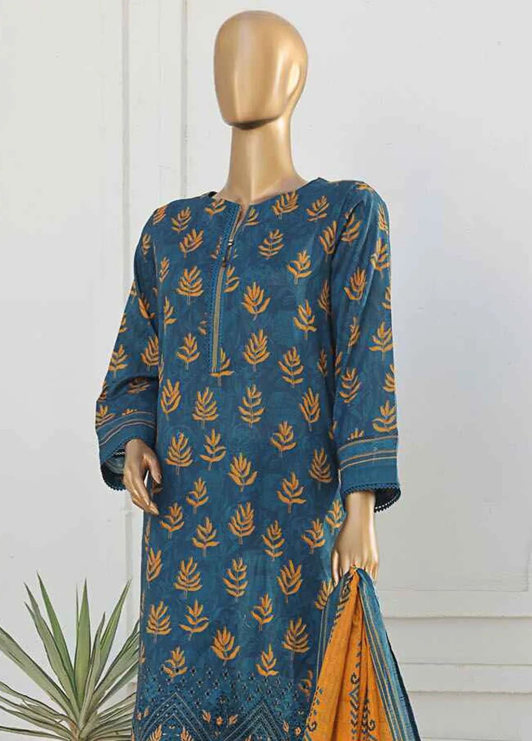 Asasa by HZ Textiles Embroidered Lawn Suits Unstitched 3 Piece HZ25AE AEL-260 - Summer Collection