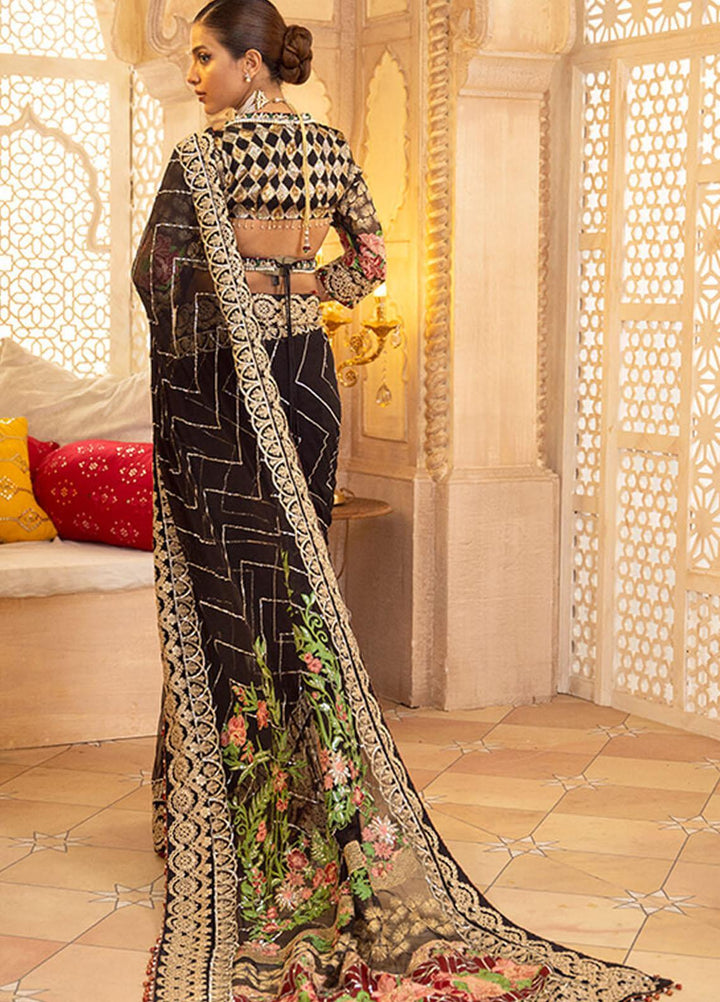 Asifa & Nabeel Embriodered Organza  Unstitched Saree AN21AI FM-01 UNS - Luxury Formals Collection