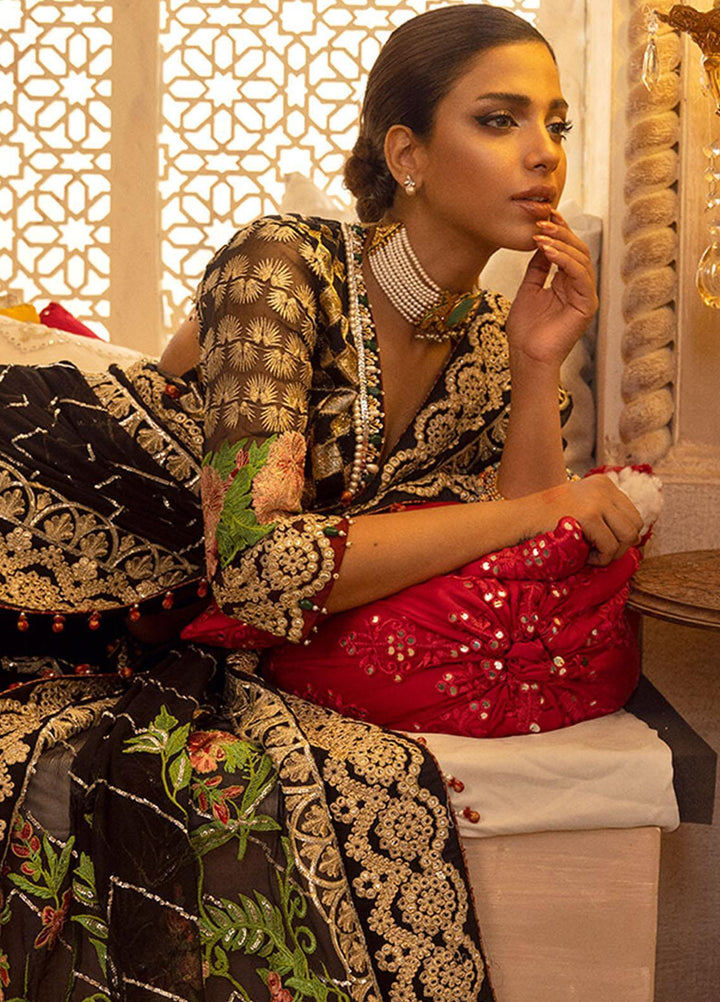 Asifa & Nabeel Embriodered Organza  Unstitched Saree AN21AI FM-01 UNS - Luxury Formals Collection