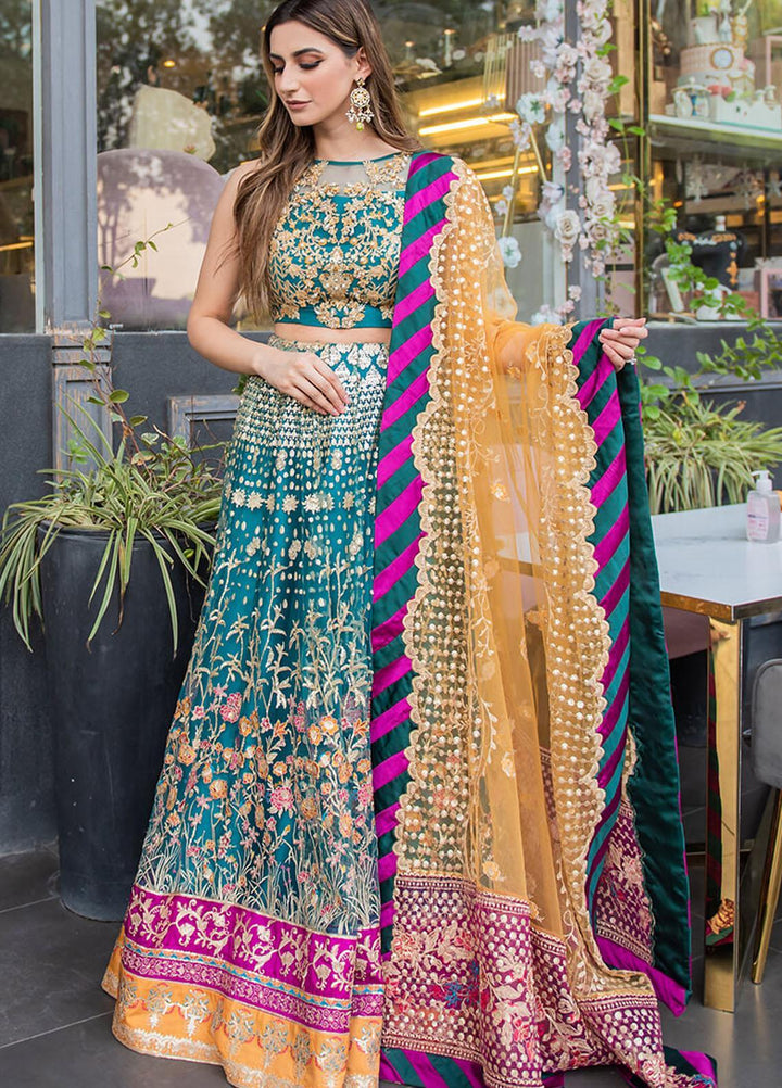 Asifa & Nabeel Embriodered Net Suits Unstitched 3 Piece AN21AI FM-04 TASKEEN - Luxury Formals Collection