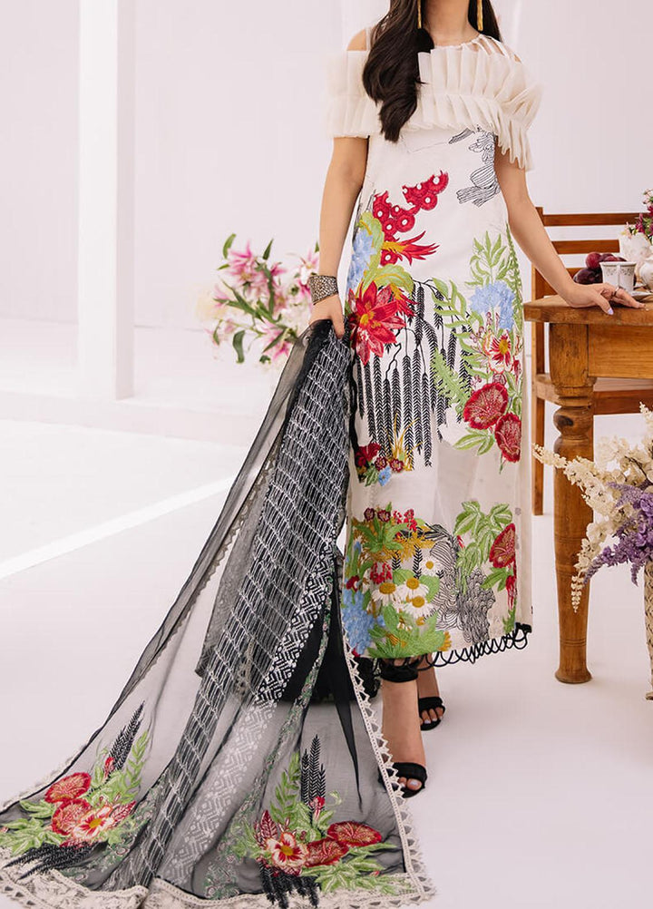 Ariana By Asifa & Nabeel Embroidered Lawn Suits Unstitched 3 Piece AN21A  ALYSSA 1A - Luxury Collection