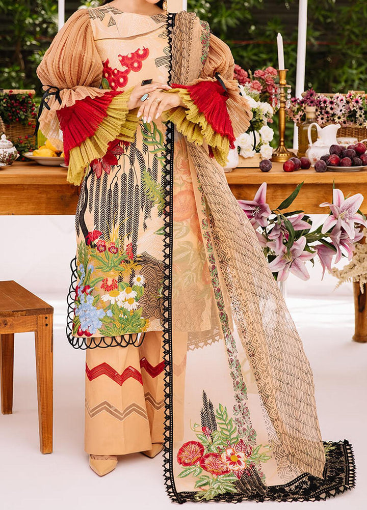 Ariana By Asifa & Nabeel Embroidered Lawn Suits Unstitched 3 Piece AN21A  ALYSSA 1B - Luxury Collection