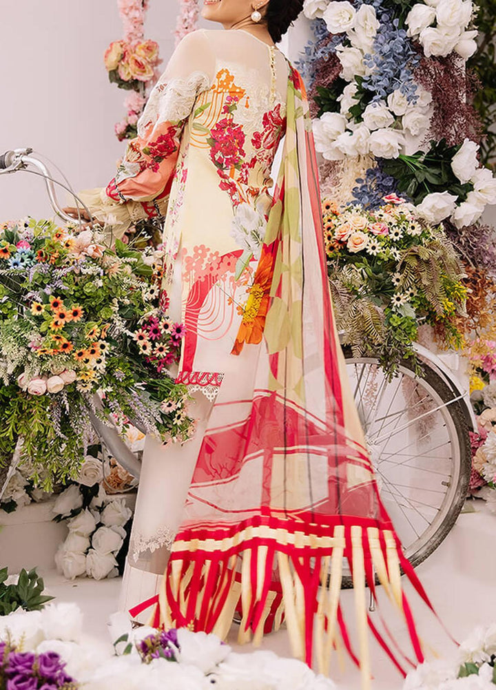 Ariana By Asifa & Nabeel Embroidered Lawn Suits Unstitched 3 Piece AN21A  AMOUR 4B - Luxury Collection