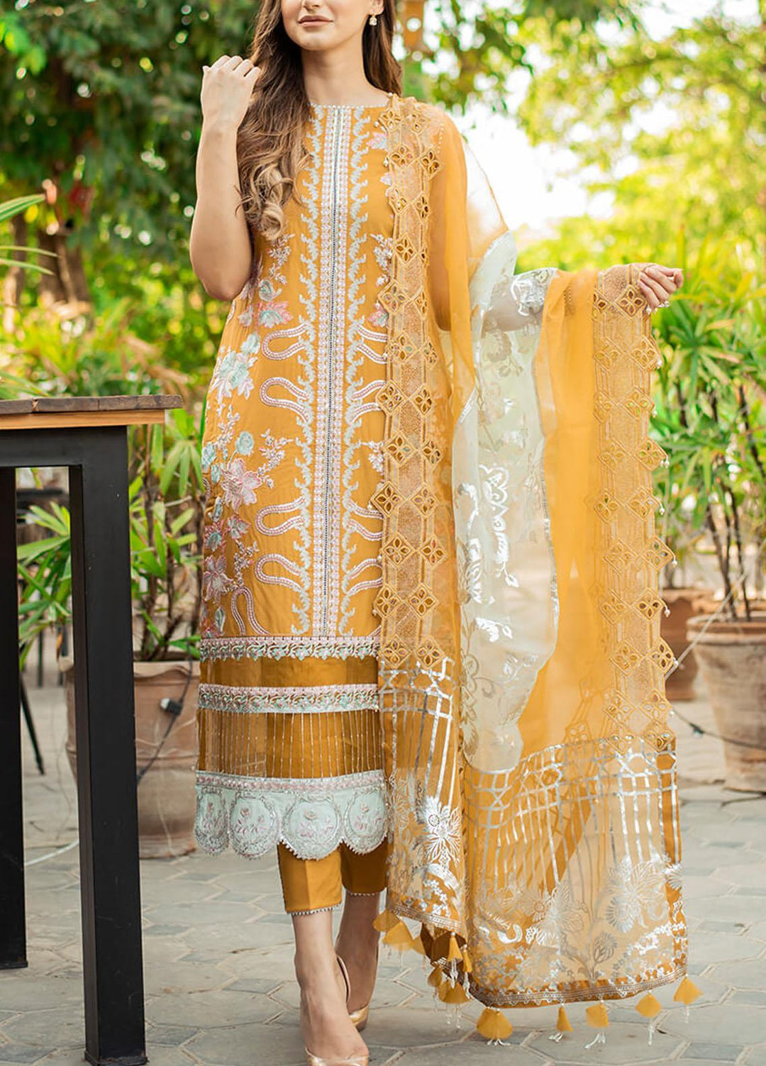 Ariana By Asifa & Nabeel Embroidered Lawn Suits Unstitched 3 Piece AN21A  FLORIAN 6A - Luxury Collection
