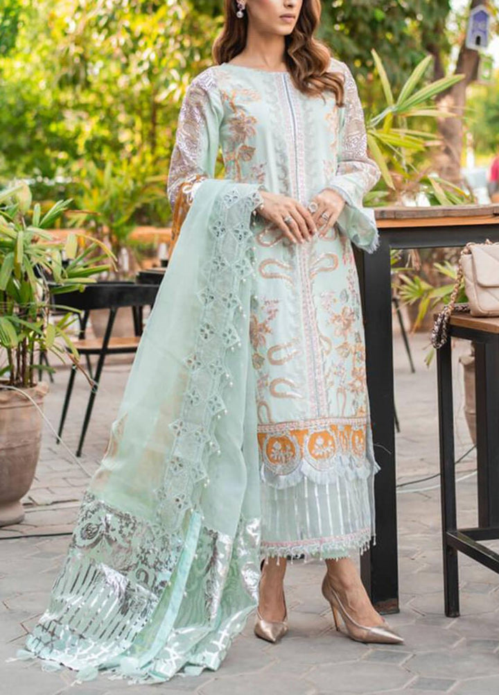 Ariana By Asifa & Nabeel Embroidered Lawn Suits Unstitched 3 Piece AN21A  FLORIAN 6B - Luxury Collection