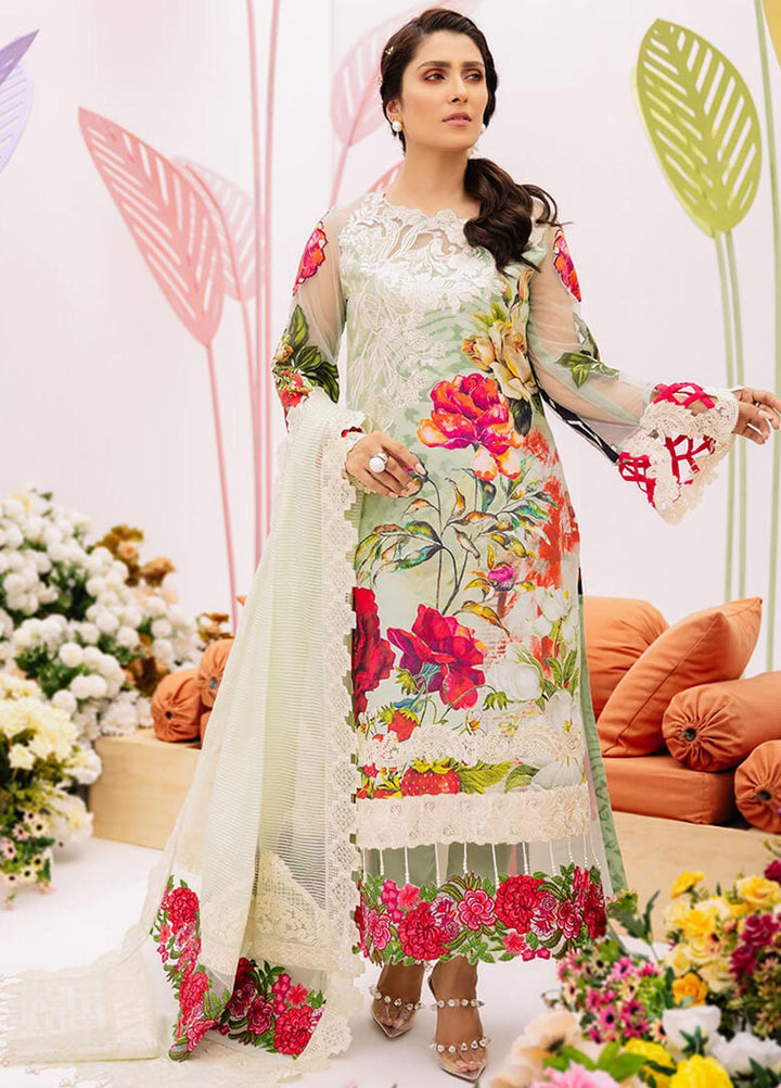 Ariana By Asifa & Nabeel Embroidered Lawn Suits Unstitched 3 Piece AN21A  VIANA 2B - Luxury Collection