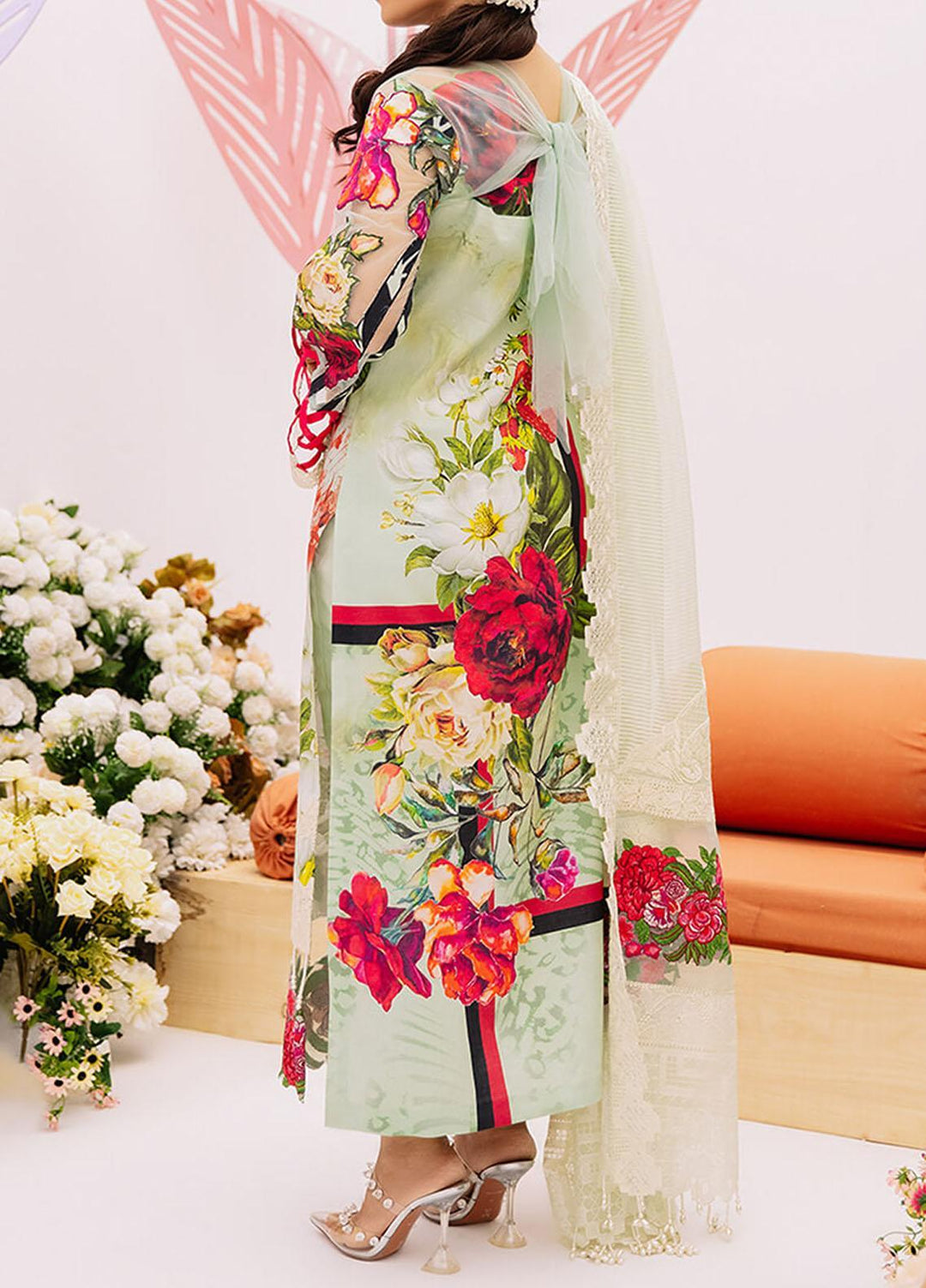 Ariana By Asifa & Nabeel Embroidered Lawn Suits Unstitched 3 Piece AN21A  VIANA 2B - Luxury Collection