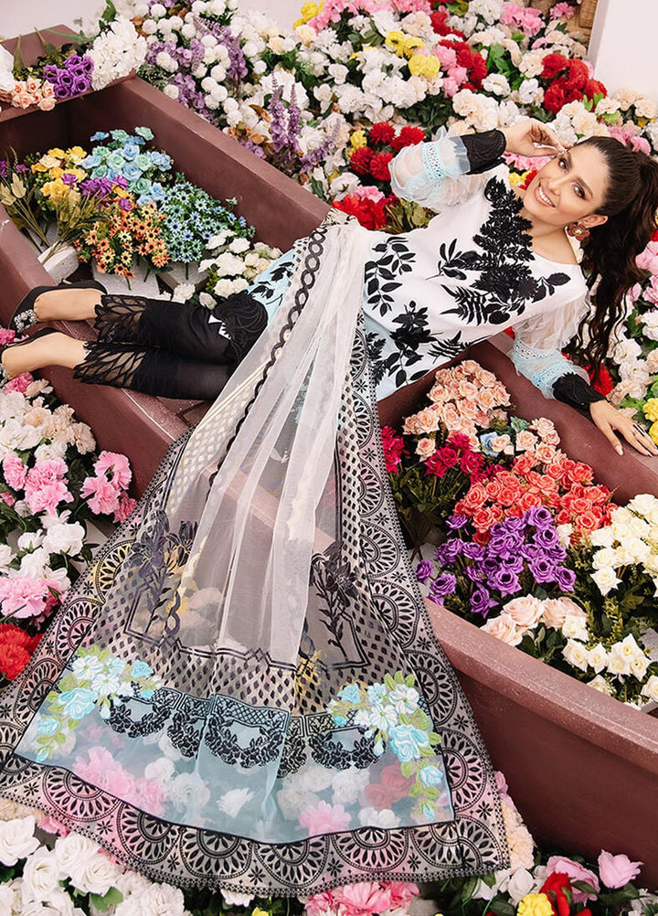 Ariana By Asifa & Nabeel Embroidered Lawn Suits Unstitched 3 Piece AN21A  ZINNIA 5A - Luxury Collection