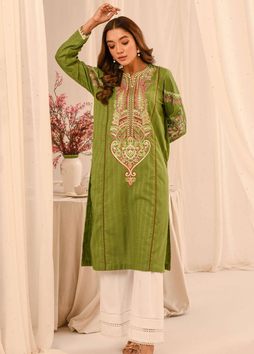 Asifa & Nabeel Pret Embroidered Lawn 2 Piece AN23B RTW-EMB-12