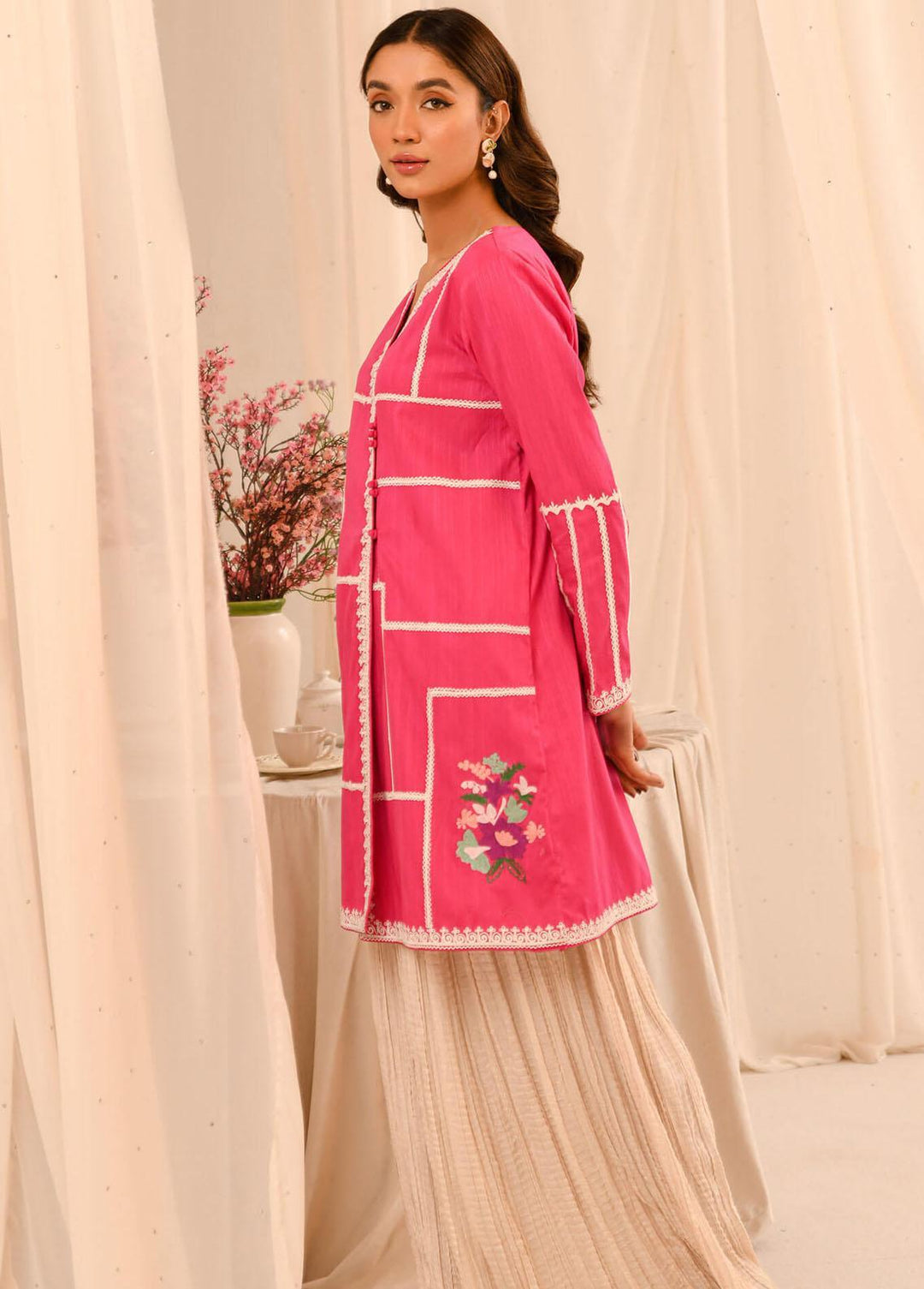 Asifa & Nabeel Pret Embroidered Lawn Kurti AN23B RTW-EMB-15