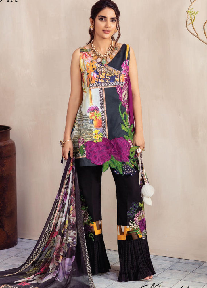 Asifa & Nabeel Embroidered Cambric Cotton Suits Unstitched 3 Piece AN21BF CB-01A - Winter Collection