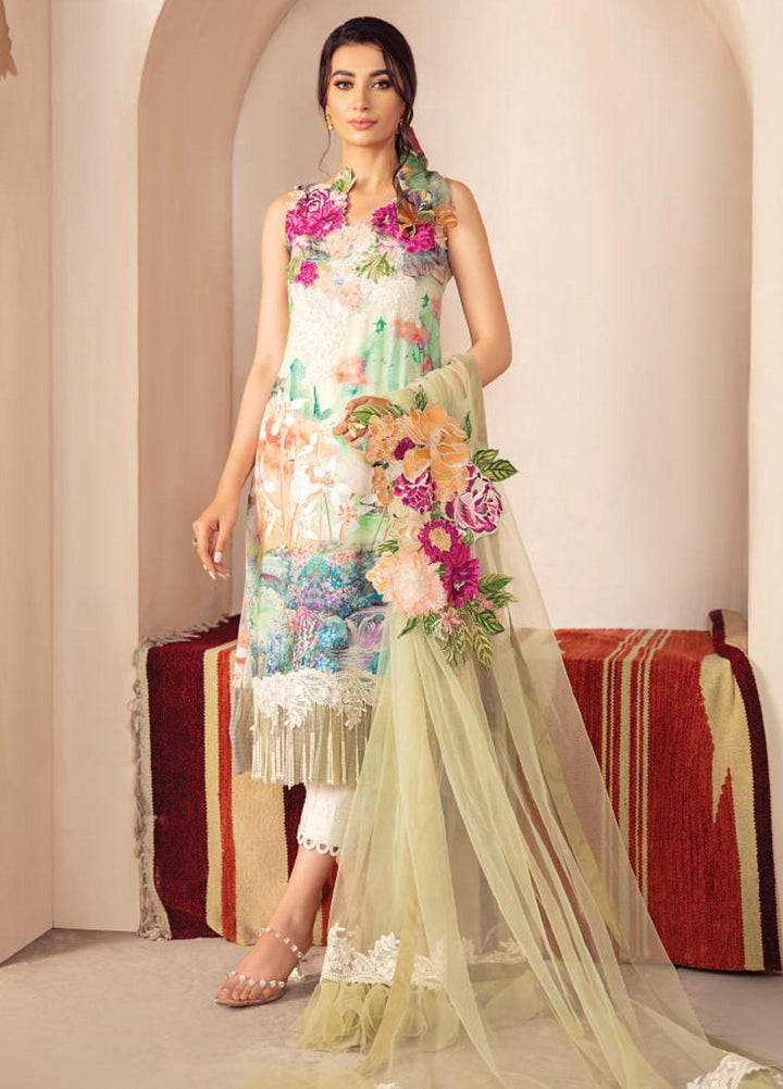 Asifa & Nabeel Embroidered Cambric Cotton Suits Unstitched 3 Piece AN21BF CB-02A - Winter Collection