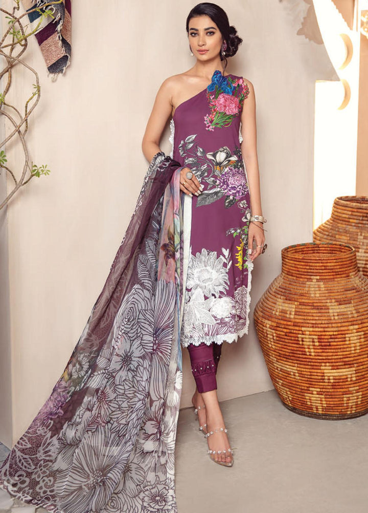 Asifa & Nabeel Embroidered Cambric Cotton Suits Unstitched 3 Piece AN21BF CB-03B - Winter Collection