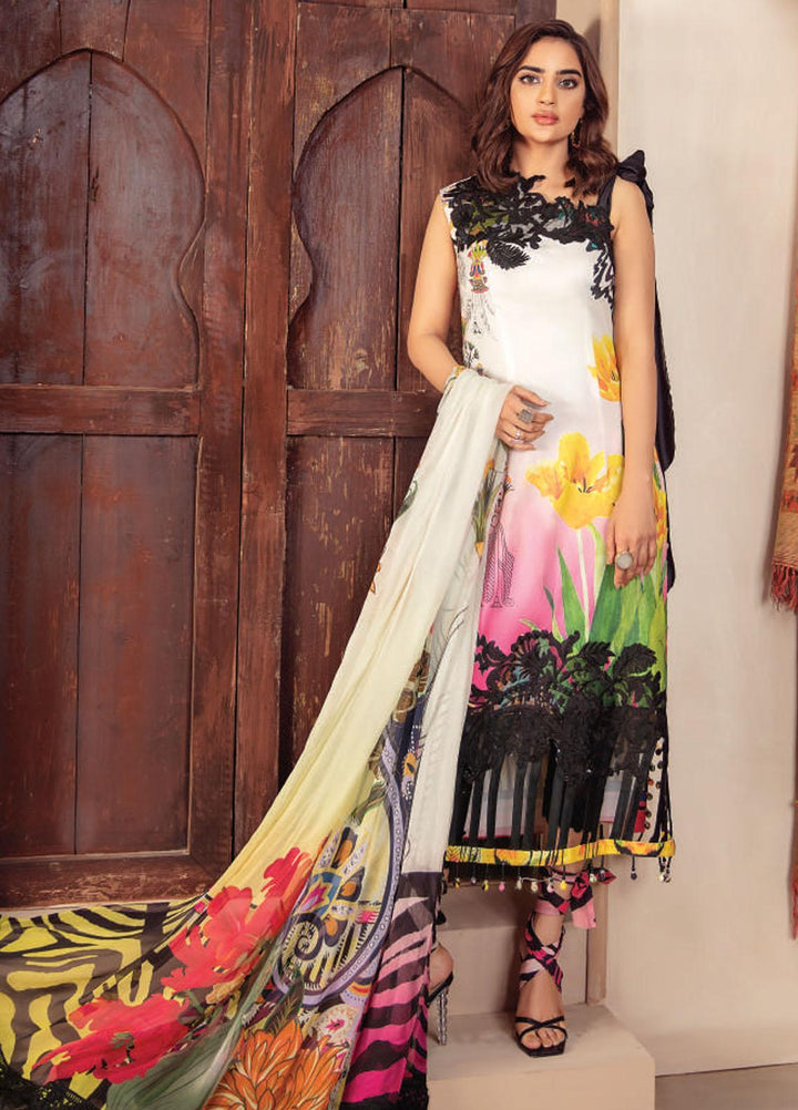 Asifa & Nabeel Embroidered Cambric Cotton Suits Unstitched 3 Piece AN21BF CB-04A - Winter Collection